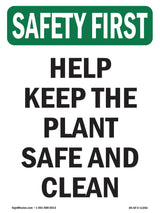 Help Keep The Plant Safe And Clean