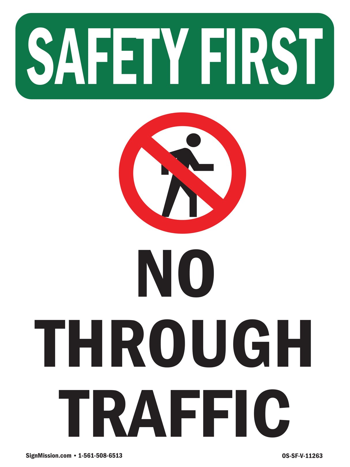 No Through Traffic With Symbol