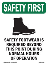 Safety Footwear Is Required With Symbol