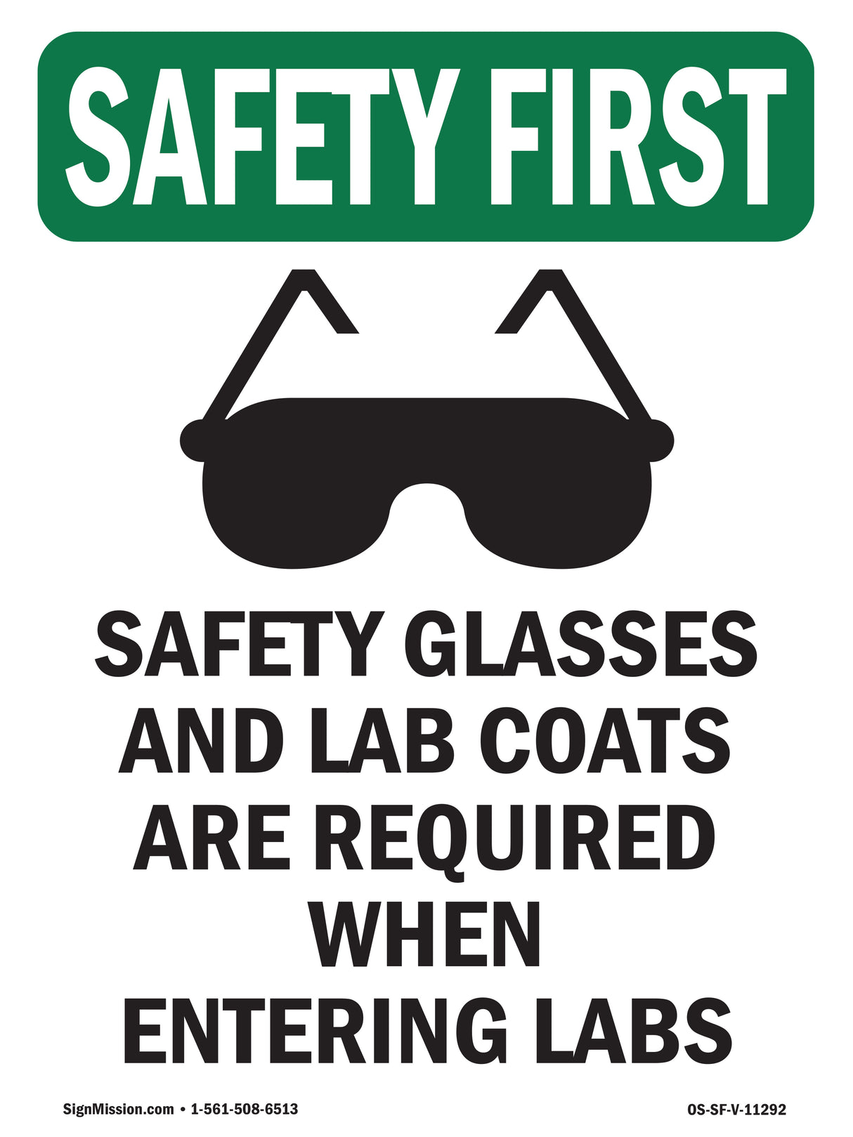 Safety Glasses And Lab Coats With Symbol