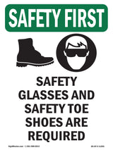 Safety Glasses And Safety Toe With Symbol
