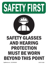 Safety Glasses And Hearing Protection With Symbol