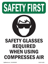 Safety Glasses Required When With Symbol