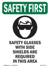 Safety Glasses With Side Shields With Symbol