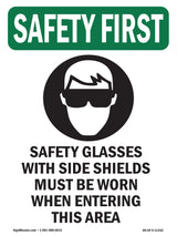Safety Glasses With Side Shields With Symbol