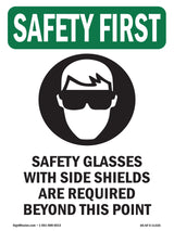 Safety Glasses With Side Shields With Symbol