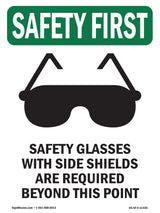 Safety Glasses With Side Shields With Symbol