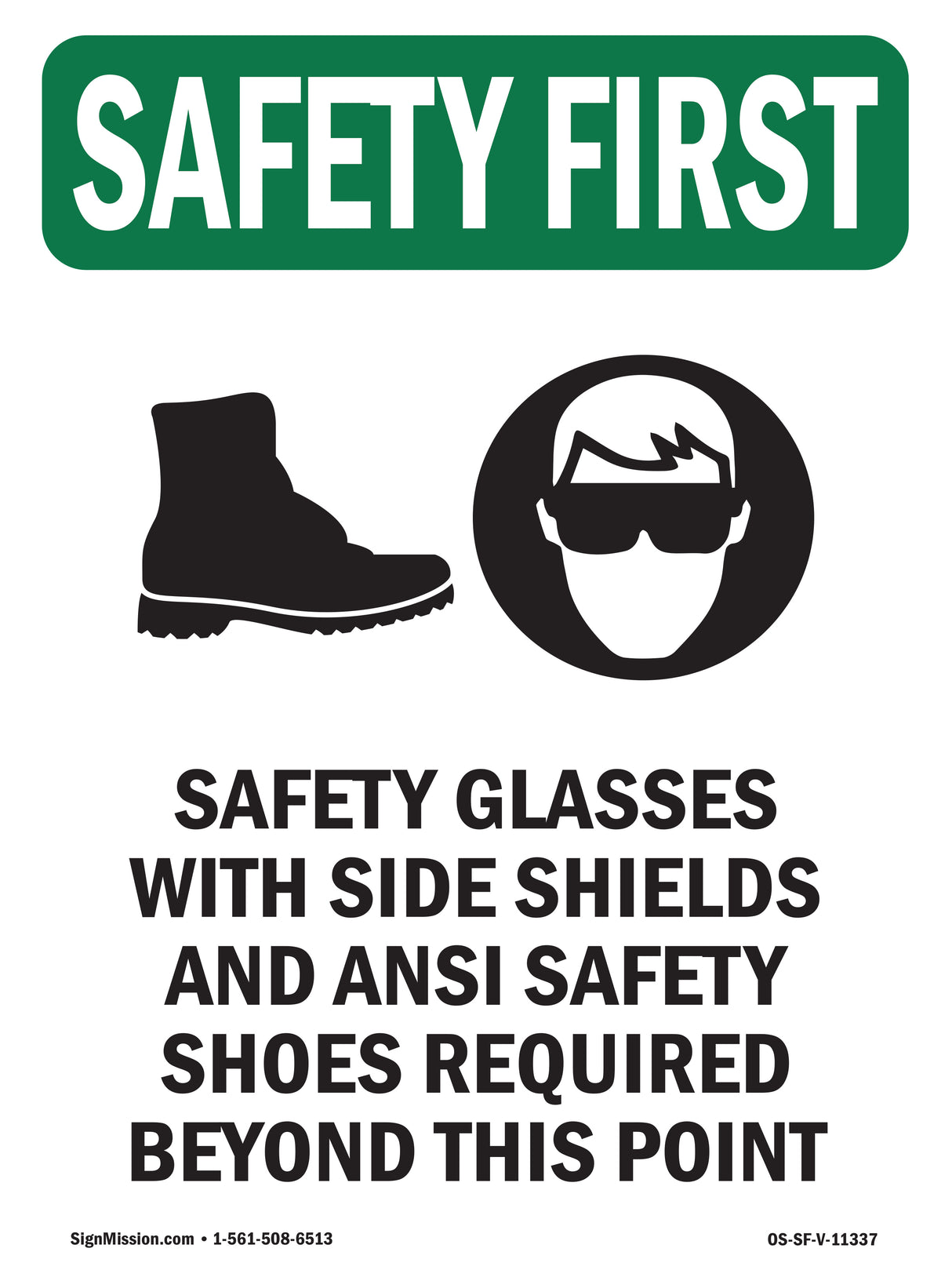 Safety Glasses With Side Shields With Symbol