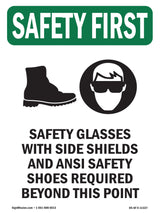 Safety Glasses With Side Shields With Symbol