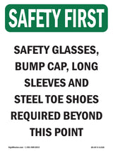 Safety Glasses, Bump Cap, Long