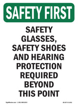 Safety Glasses, Safety Shoes And