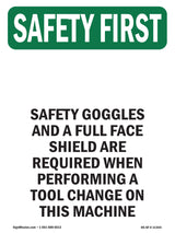 Safety Goggles And A Full Face With Symbol