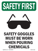 Safety Goggles Must Be Worn With Symbol