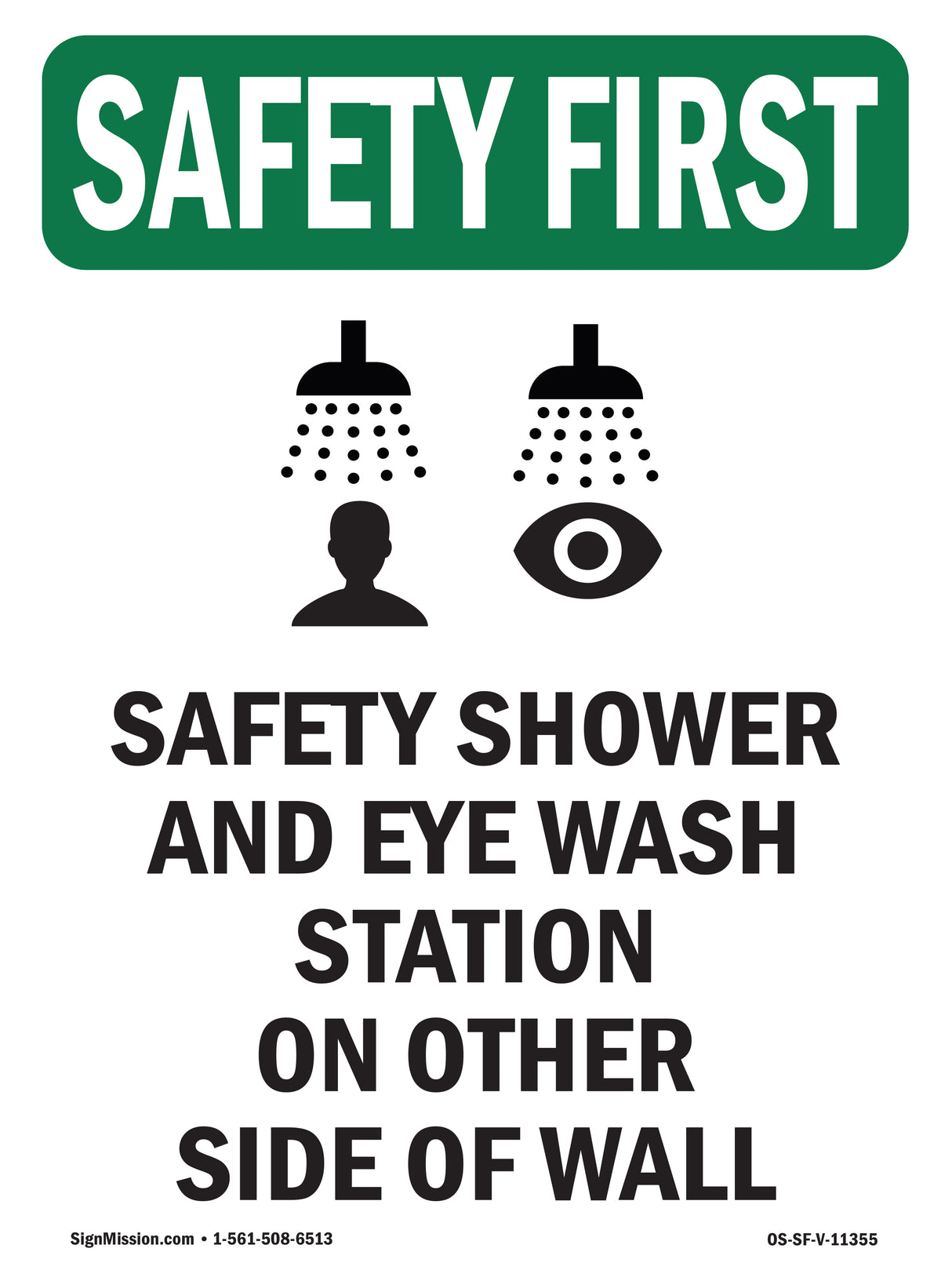 Safety Shower And Eye Wash Station With Symbol
