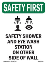 Safety Shower And Eye Wash Station With Symbol