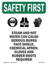 Steam And Hot Water Can Cause With Symbol