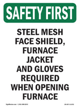Steel Mesh Face Shield, Furnace