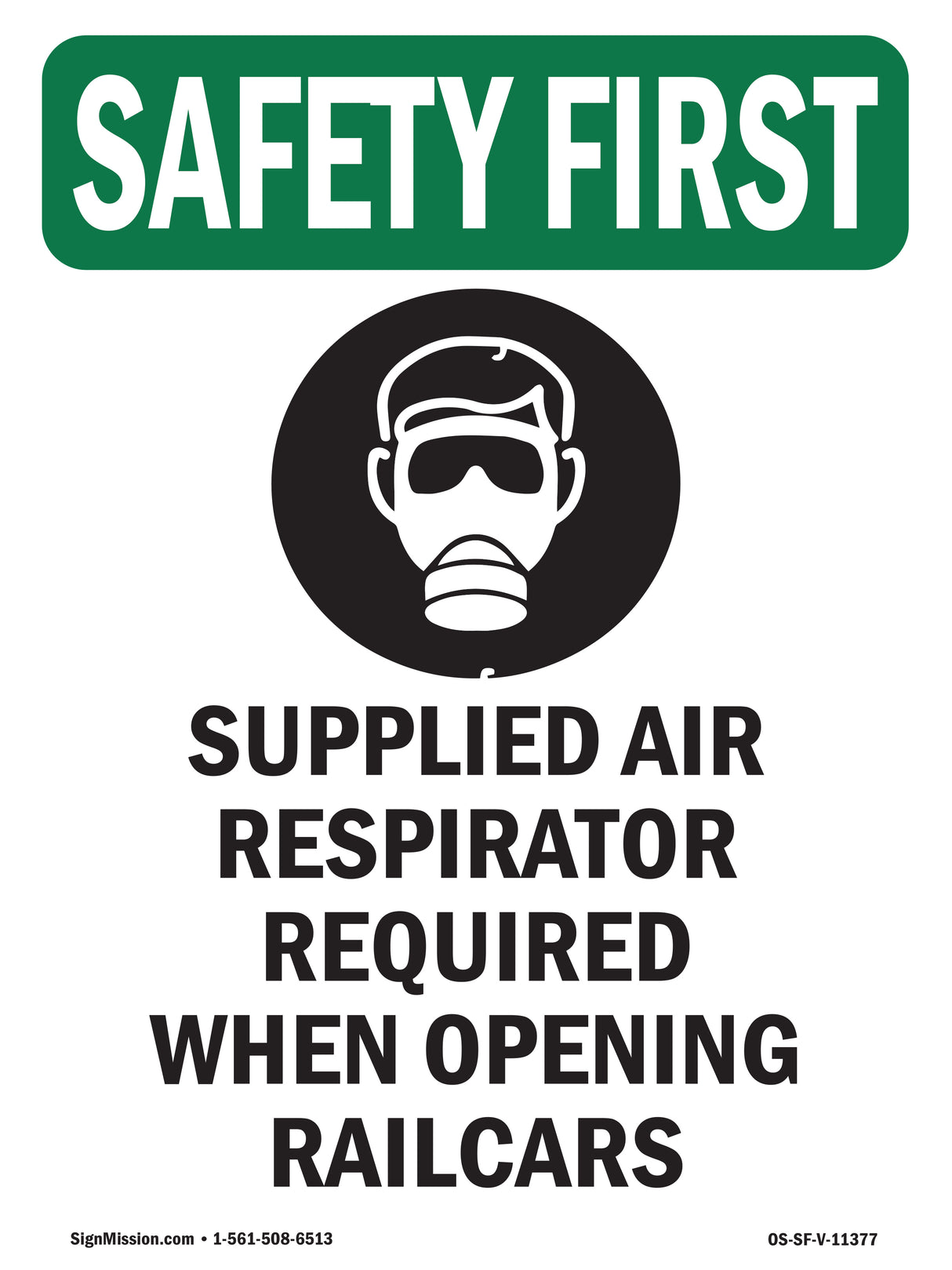 Supplied Air Respirator Required With Symbol
