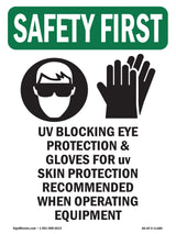 UV Blocking Eye Protection & With Symbol