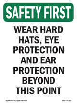 Wear Hard Hats, Eye Protection