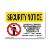 Admittance Limited Employees Only