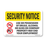 Drugs Alcohol Guns End Employment