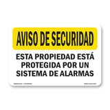 Facility Protected By Alarm Spanish