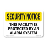 Facility Protected By Alarm Spanish