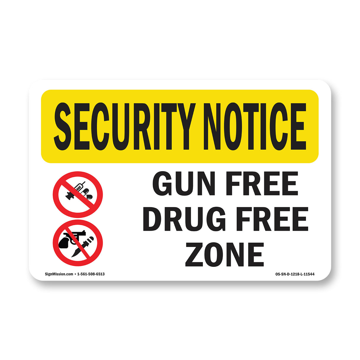 Gun Free Drug Free Zone Bilingual