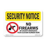 No Firearms By County Custom