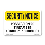 Possession Of FirearmsProhibited