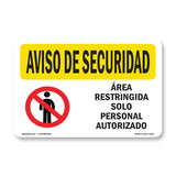Restricted Area Authorized Spanish