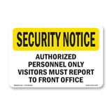 Visitors Report To Front Office