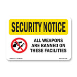 Weapons Are Banned In Facilities