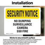 No Dumping Surveillance Camera $50 Fine