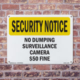 No Dumping Surveillance Camera $50 Fine