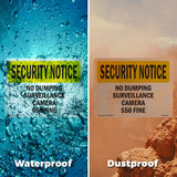 No Dumping Surveillance Camera $50 Fine