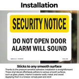 Do Not Open Door Alarm Will Sound