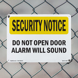 Do Not Open Door Alarm Will Sound
