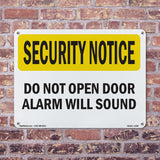 Do Not Open Door Alarm Will Sound