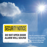 Do Not Open Door Alarm Will Sound