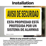 Facility Protected By Alarm Spanish