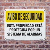 Facility Protected By Alarm Spanish