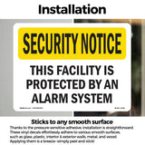 Facility Protected By Alarm Spanish