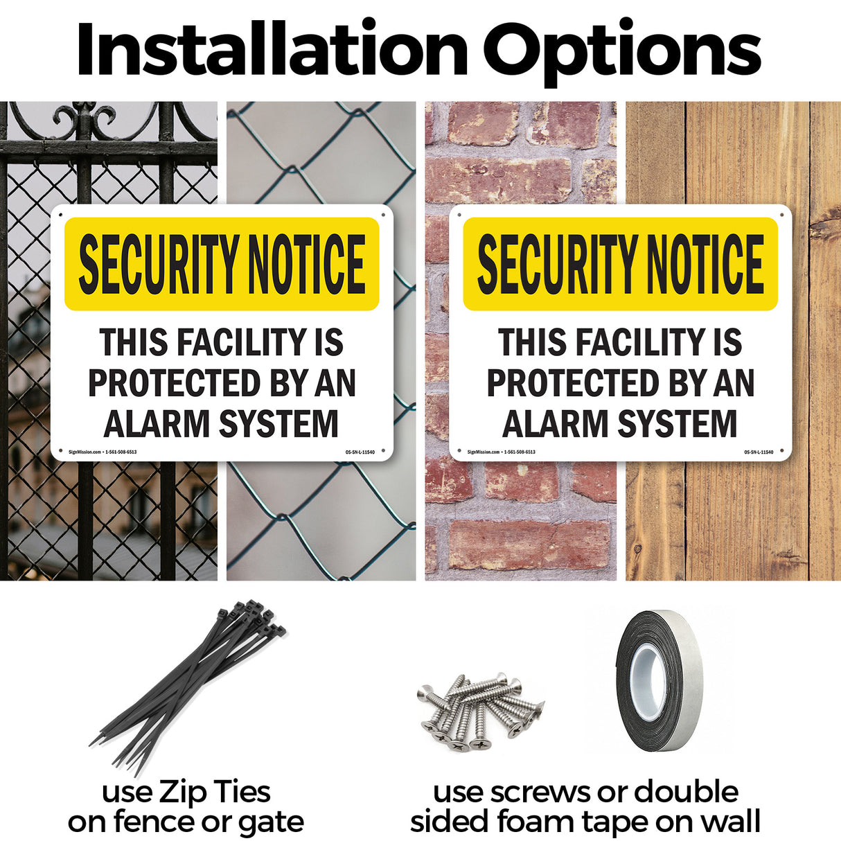 Facility Protected By Alarm Spanish