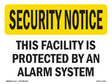 Facility Protected By Alarm Spanish