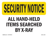 Hand-Held Items Searched By X-Ray