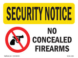 No Concealed Firearms