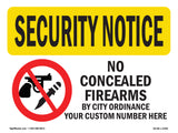 No Concealed Weapons Bilingual