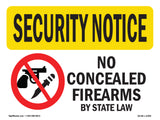 No Concealed Weapons By State Law